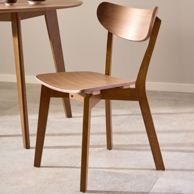Chaise de salle à manger Rover - 45x55x79,5cm - placage de noyer