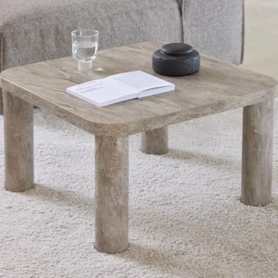 Table basse Solano - 60x60x36 cm - marbre gris Table basse Solano - 60x60x36 cm - marbre gris