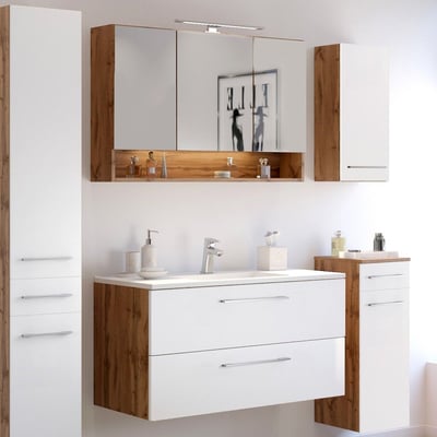 Ensemble salle de bains Sefa 2 - chêne/blanc Ensemble salle de bains Sefa 2 - chêne/blanc