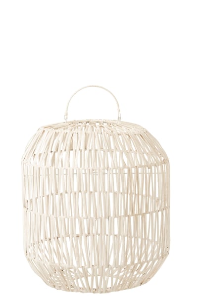 Abat-jour cylindrique rotin blanc Abat-jour cylindrique rotin blanc