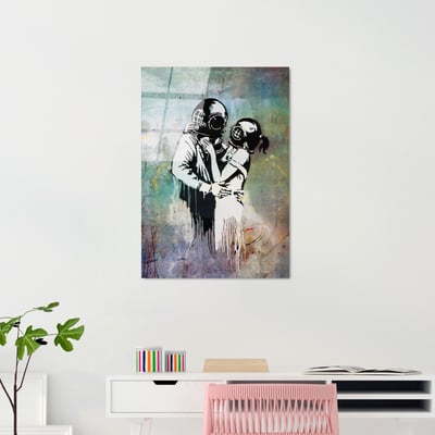 Bozeman Tableau décoratif en verre trempé | 100 % verre trempé | 45 x 65 cm