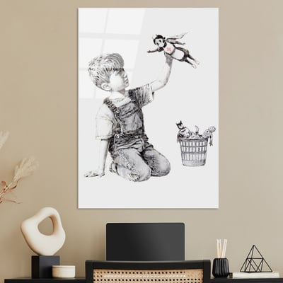 Bozeman Tableau décoratif en verre trempé | 100 % verre trempé | 45 x 65 cm