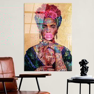 Bozeman Tableau décoratif en verre trempé | 100 % verre trempé | 70 x 100 cm