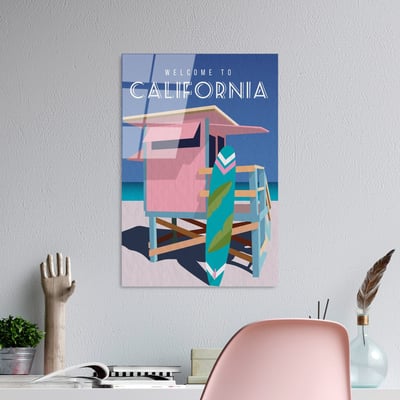 Bozeman Tableau décoratif en verre trempé | 100 % verre trempé | 30 x 45 cm