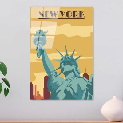 Bozeman Tableau décoratif en verre trempé | 100 % verre trempé | 30 x 45 cm