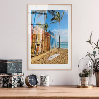 Bozeman Tableau décoratif en verre trempé | 100 % verre trempé | 30 x 45 cm