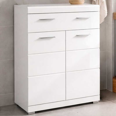 Armoire de salle de bain Scout Xonox - blanc haut brillant - 74x88x31 cm