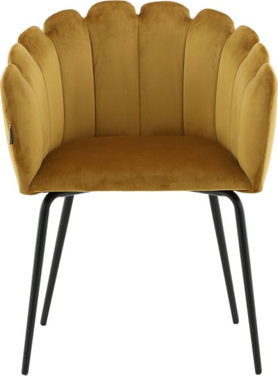 Fauteuil Limhamn Venture Design - Velours jaune - 54x61x77 cm