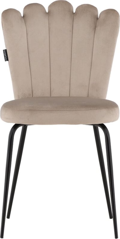 Chaise de salle à manger Limhamn Venture Design - Velours beige - 42x44x82 cm