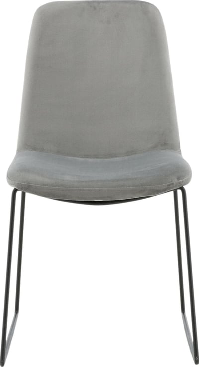 Chaise de salle à manger Muce Venture Design - Velours gris - 63x43x84 cm