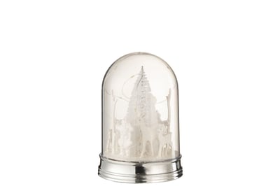 Cloche noel led acrylique blanc small