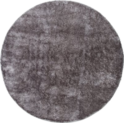 Tapis en polyester mat - Gris - Ø200