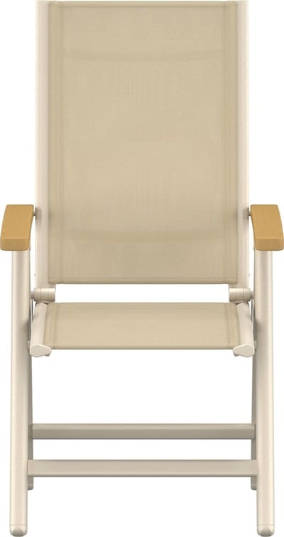 Chaise longue Panama Light 5 positions Venture Design - Aluminium et teck - Beige