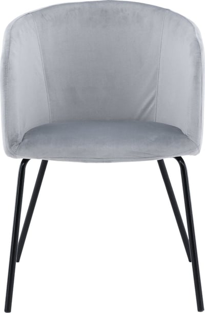 Chaise de salle à manger Berit Venture Design - Velours gris clair - 55x55x78 cm
