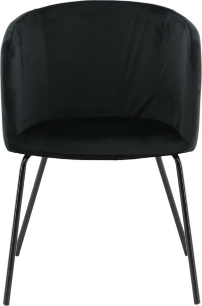 Chaise Berit Velours noir Venture Design - 55x78x55 cm