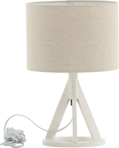 Lampe de table Kona Venture Design en lin blanc - 25x18x51 cm