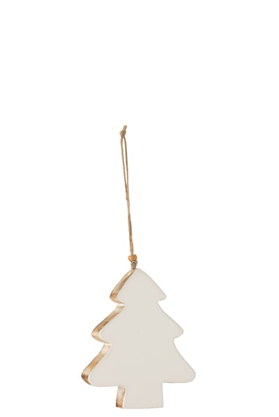 Sapin de noel suspendu bois de manguier blanc large