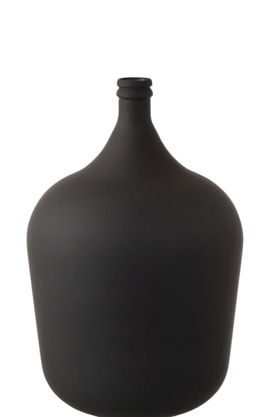 Vase carafe verre mat noir
