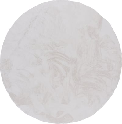 Tapis rond Nina Venture Design en polyester blanc - Ø 200 cm