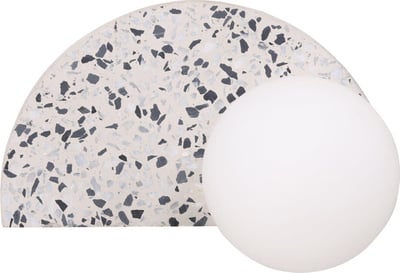 Applique Murale Abbeville Venture Design - Terrazzo Blanc - 20x11x13 cm - Blanc