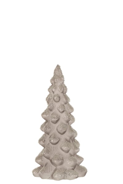 Sapin decoratif givre verre gris small