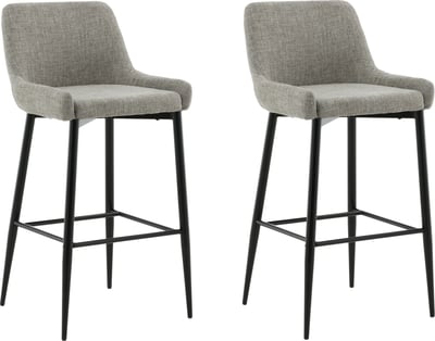 Chaise de bar Plaza Venture Design - Lin polyester beige - 53x48x105 cm