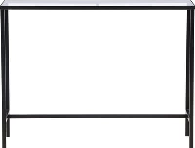 TABLE D'APPOINT DIPP - NOIR / VERRE TRANSPARENT