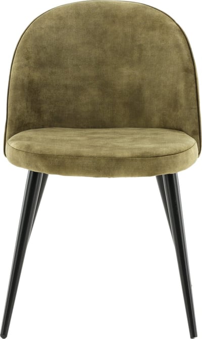 Chaise de salle à manger Velvet Venture Design - Velours vert poudré - 55x50x77 cm