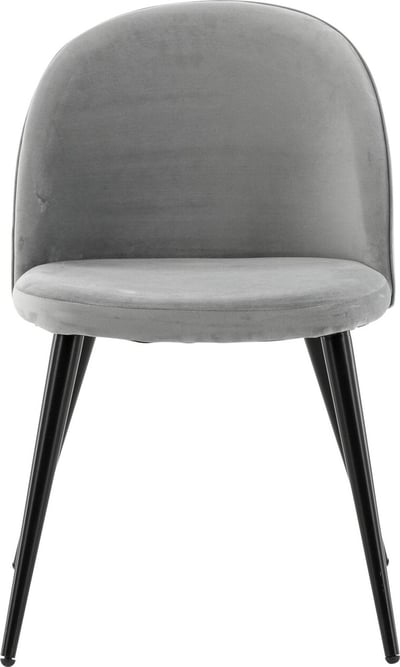 Chaise de salle à manger Velvet Venture Design - Velours gris - 55x76x49 cm