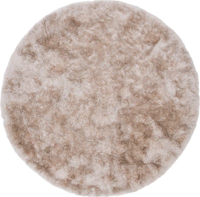 Tapis shaggy Shiva - Ø 200 cm - Champagne