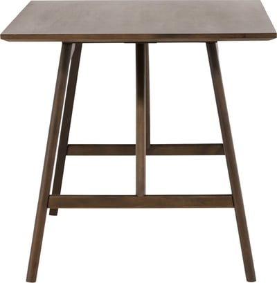 TABLE DE SALLE À MANGER KASEIDON - BOIS D'HÉVÉA / MDF MARRON FONCÉ