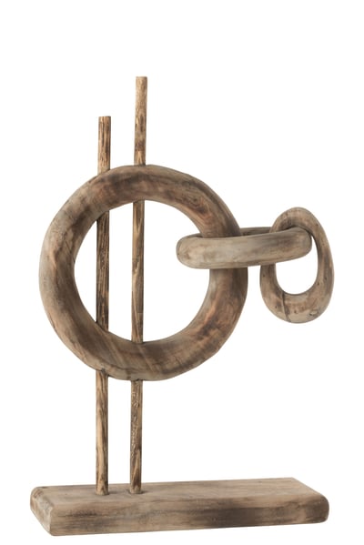 Decoration cercle horizontale bois naturel