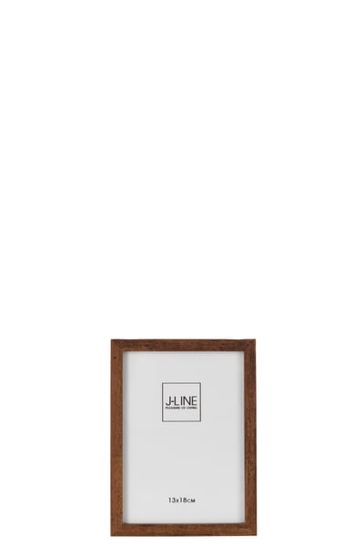 Photo frame basic wood dark brown small