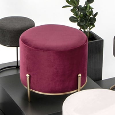 Tabouret | Ø38 cm x 40 cm | Couleur bordeaux Tabouret | Ø38 cm x 40 cm | Couleur bordeaux
