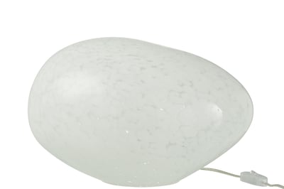Lampe dany taches ovale verre blanc