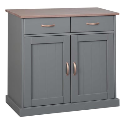 Commode Cerci 90cm avec 2 portes & 2 tiroirs - gris Commode Cerci 90cm avec 2 portes & 2 tiroirs - gris