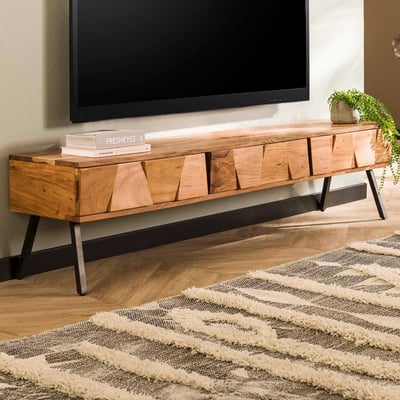 Meuble TV Dempsy-acacia massif