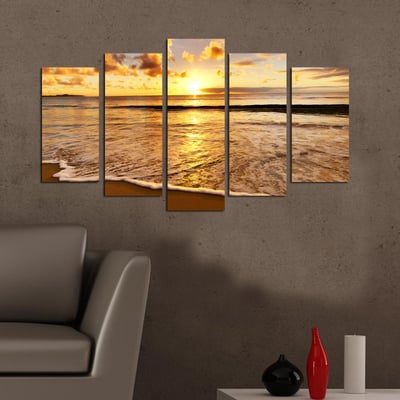 Alkmene Tableau décoratif en MDF (5 pièces) | 100 % MDF | 110 x 60 cm