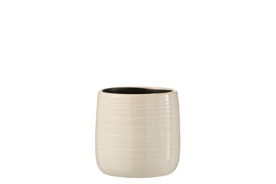 Cachepot uni ceramique blanc small Cachepot uni ceramique blanc small
