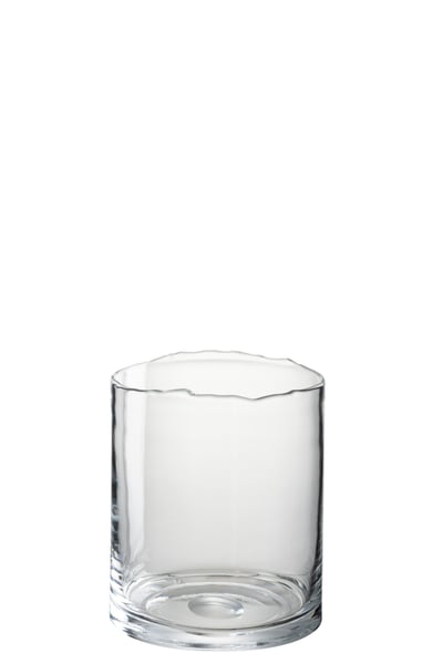 Photophore bord irregulier verre transparent bas
