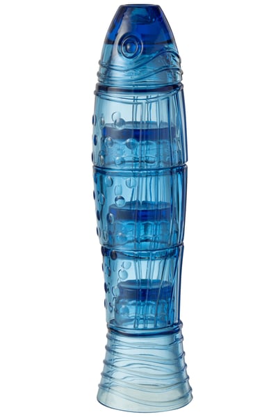 Verre poisson verre bleu