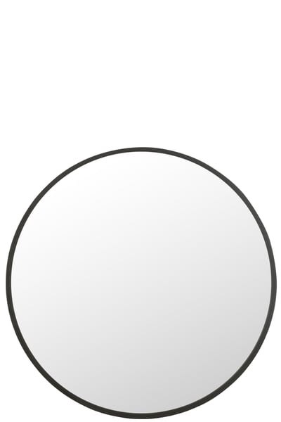 Miroir rond noir mat extra large