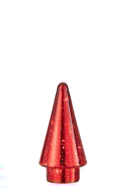 Sapin de noël led verre rouge small