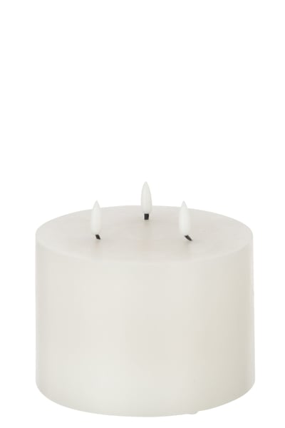 Bougie led 3 flames blanc medium