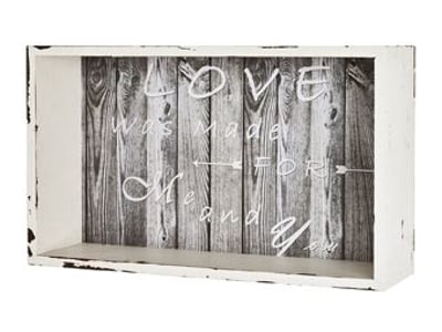 Etagère murale | 33 x 10 x 20 cm | Design vintage | Blanc