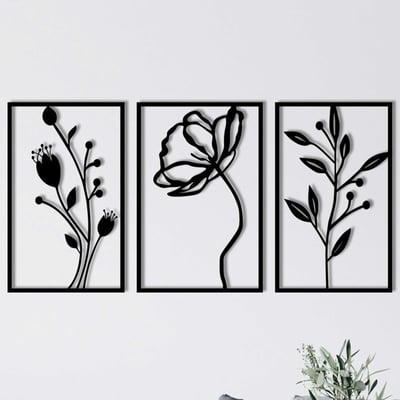 Wallity Accessoire mural en métal | 100% métal | Epaisseur : 1 | Noir