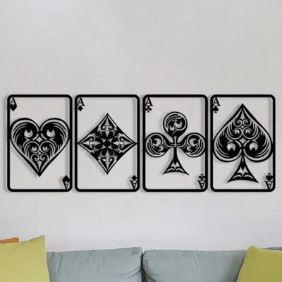 Enzo Accessoire mural décoratif en métal | 100 % métal | 110 x 40 cm