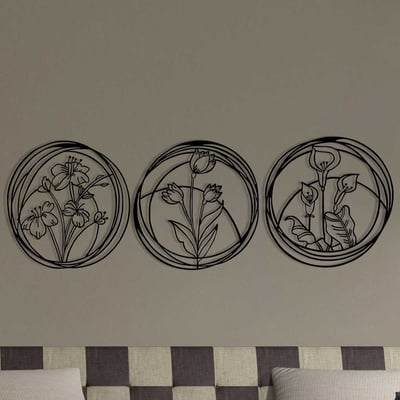 Enzo Accessoire mural décoratif en métal | 100 % métal | 146 x 49 cm