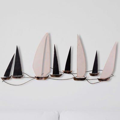 Enzo Accessoire mural décoratif en métal | 100 % métal | 117 x 5 x 52 cm