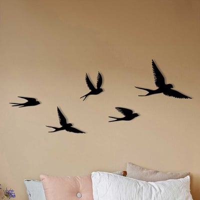 Enzo Accessoire mural décoratif en métal | 100 % métal | 5 pièces